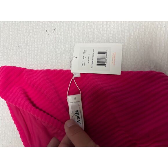 Andie Swimsuit Twist Rashguard and Cheeky Bottoms Nehi Pink Medium NWT Two Piece - Picture 5 of 5